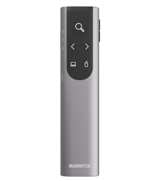 Marmitek WPR 400A draadloze presenter - Digitale aanwijzer, Zoom & Air Mouse – Presentatie klikker