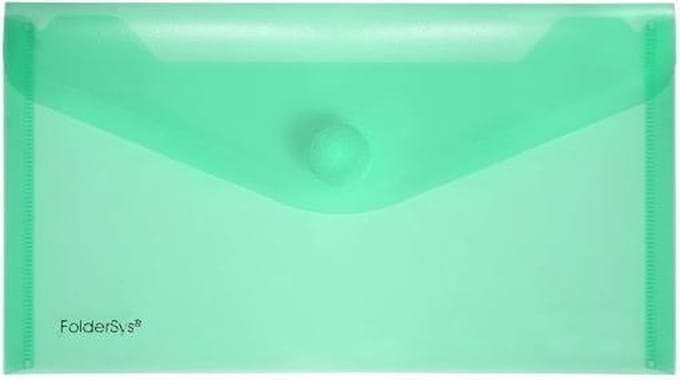 Enveloptas Foldersys 120x220mmPP transp groen