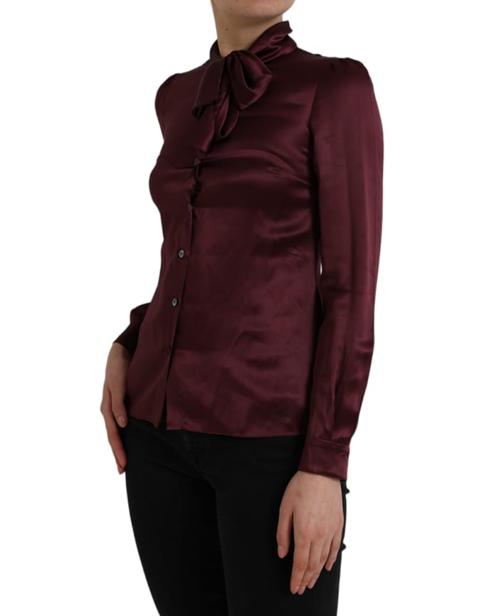 Zijde Vlinderdas Blouse
