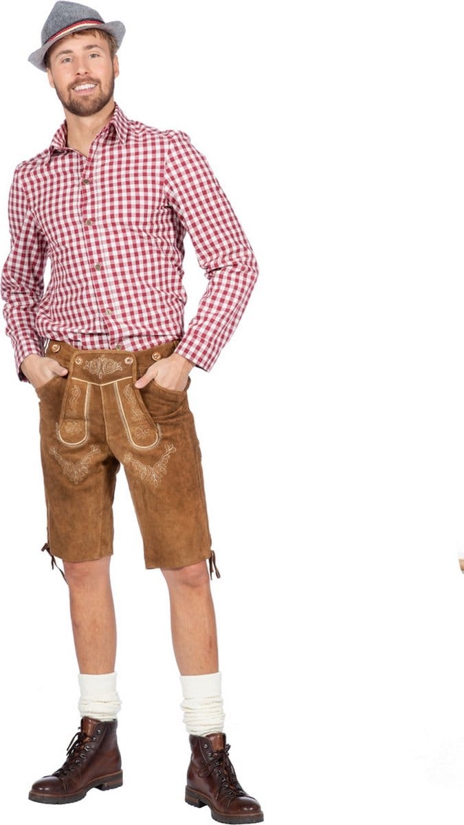 Bierparty In Oktober Blouse Rood / Wit Man