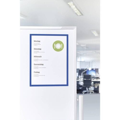 Magnetoplan magneetkader magnetofix, A4 staand/liggend, PVC, blauw, 5 stuks