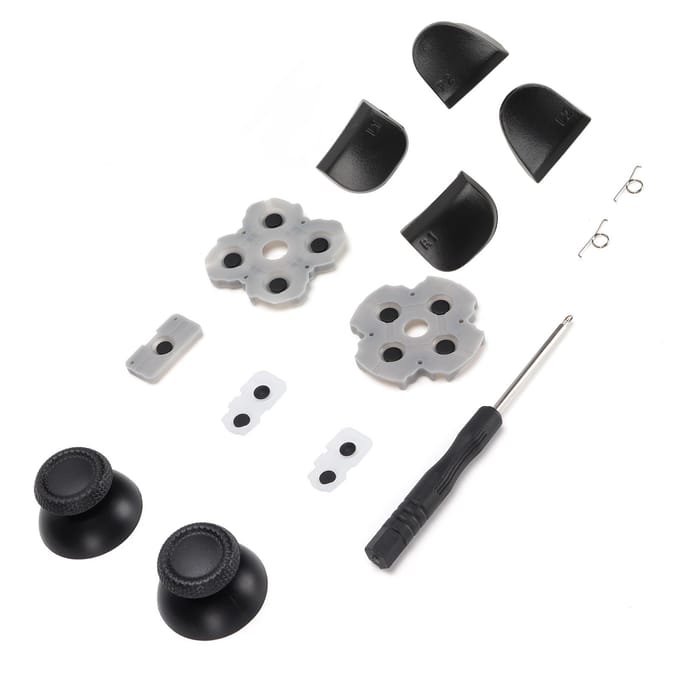 Controller Vervangingskit voor PS5 Handvat Geleidend Rubberen Pad Rocker 3D Plastic Dop L12 gray