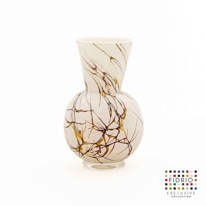 Fidrio - Lightening vaas - Bolvaas - Conical neck - Hoogte 22 cm