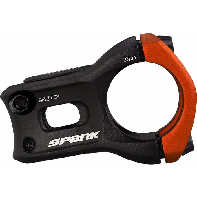 Spank Split 35 Stuurpen Ø35 mm, zwart/oranje Lengte stuurpen 45mm