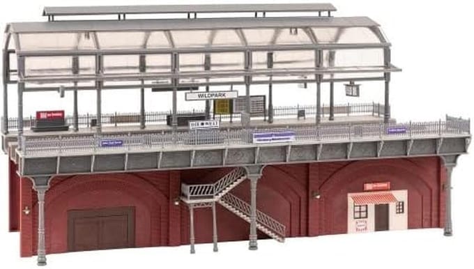 Modelspoor Station Gebouw H0 Schaal Meerkleurig Bouwpakket