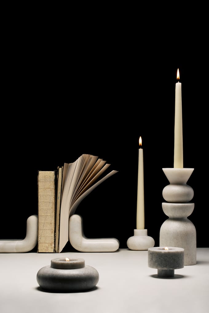Tom Dixon - Stone boekensteunen set - wit