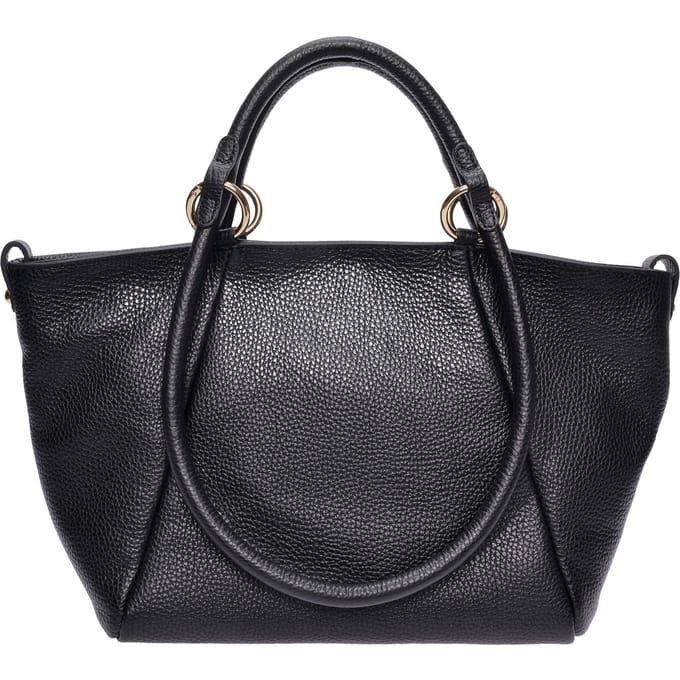 Roberta M Zwart Rundleer Tas