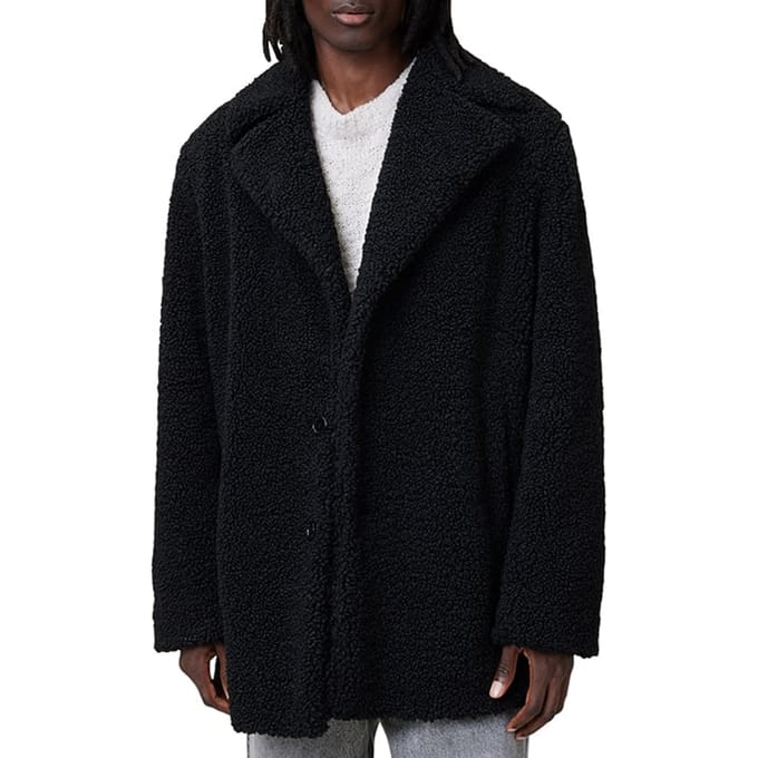 AllSaints Driscole Coat Black Taglia: M | Cappotti monopetto Outlet | Uomo | Nero