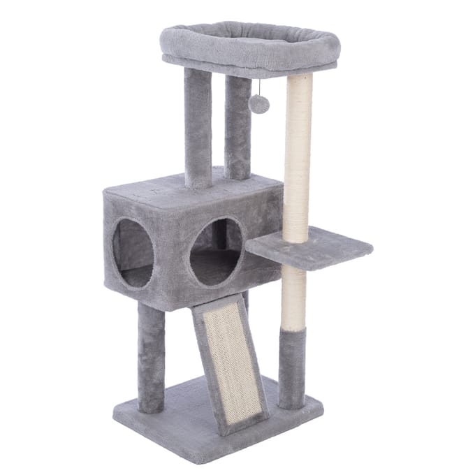 zooplus Basics krabpaal medium grijs kat