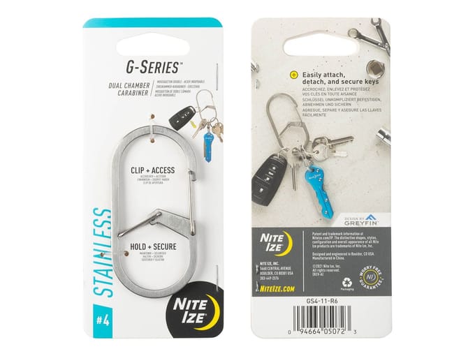 Nite Ize G-Series Karabijnhaak Zilver #4