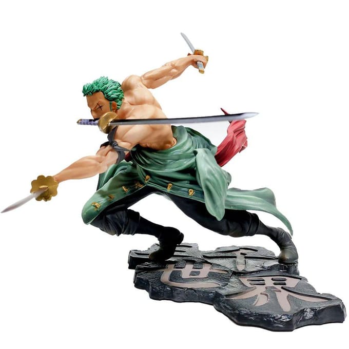 Heet One Piece 10cm Anime Figuur GK Roronoa Zoro Drie-mes Sa-maximum Manga Anime Beeld Actie Model Verzameling Model Kind Speelgoed gray