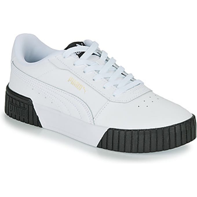 PUMA Carina 2.0 Dames Sneakers - Puma White-Puma White-Goud-Puma Black