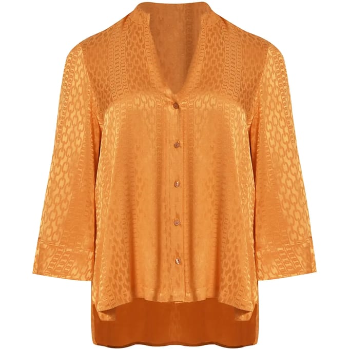 V-hals lange mouwen viscose blouse dames Mat Fashion