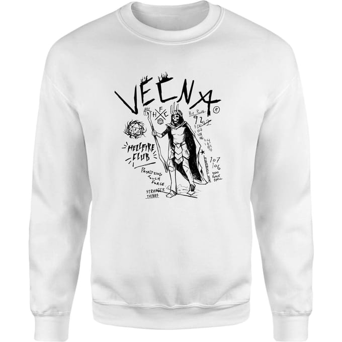 Stranger Things Vecna Tattoo Sweatshirt - Wit - M
