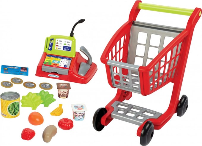 Ecoiffier 100% Winkelwagen, Boodschappen & Kassa