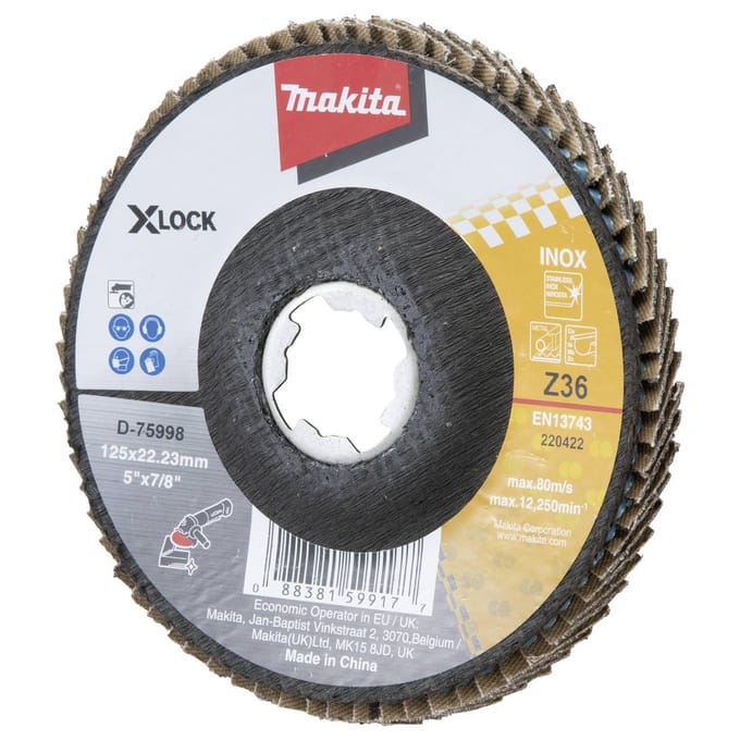 Makita D-75998 Lamellenschuurschijf Diameter 125 mm Korrelgrootte (num): 36 1 stuk(s)