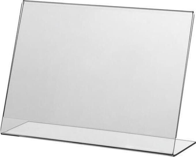 Folderhouder A5 L-standaard Classic Acryl dwars - 2 stuks