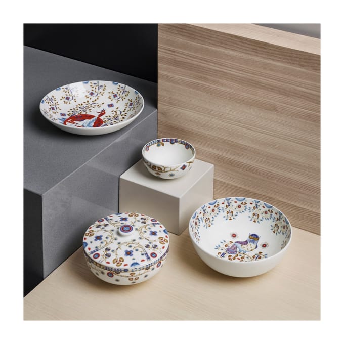 Iittala - Taika Schaal zwart wit - wit - 0,3l