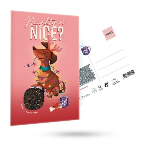 Cabinet of curiositeas - naughty or nice? dog thee wenskaart