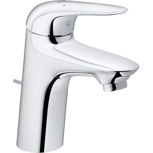 Grohe Eurostyle single lever basin mixer DN 15 S-Size, closed metal lever handle, with waste 23707003