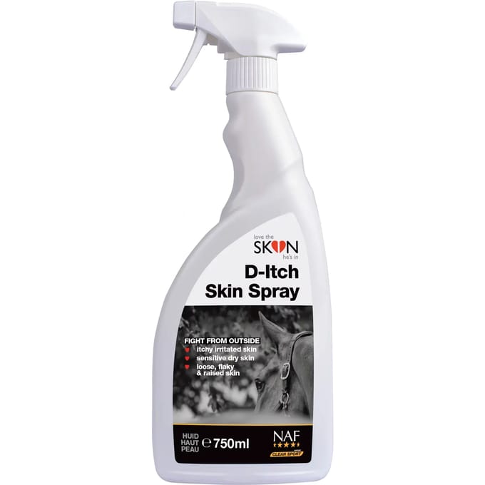 Kalmerende en rustgevende spray voor de paardenhuid NAF Ltshi
