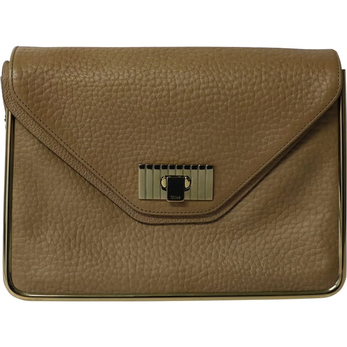 Chloé Sally Schoudertas in Karamelbruin Leder