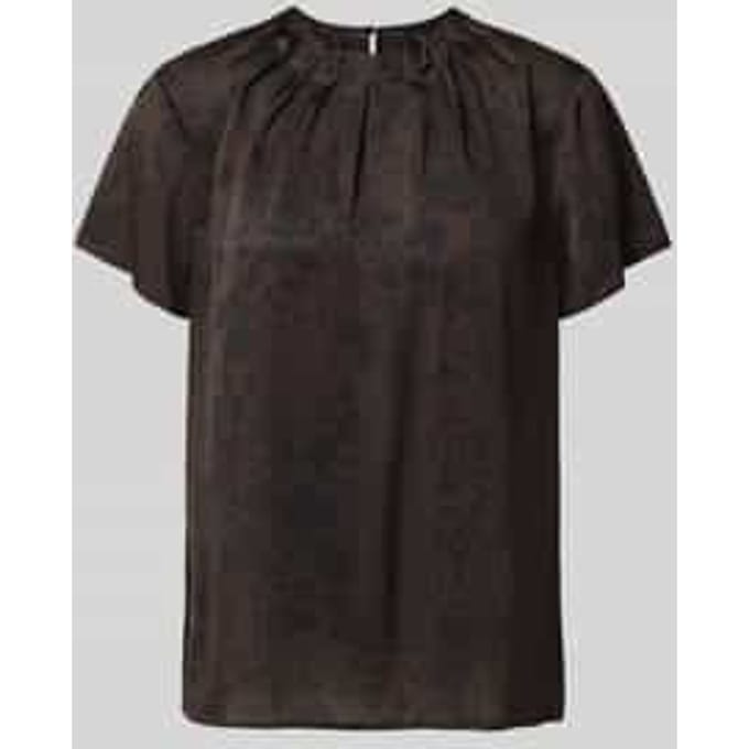 Regular fit blouse met korte mouwen met plooidetail