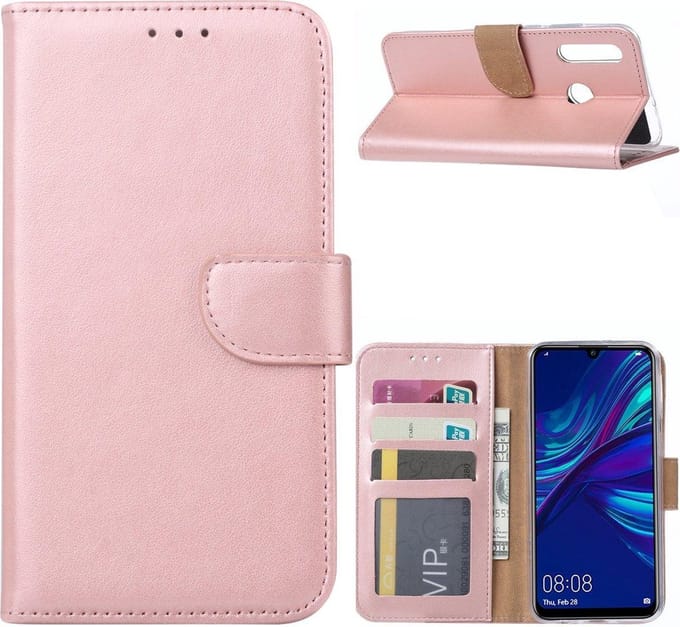 Bookcase Geschikt voor: Huawei P Smart 2019 - Rose Goud - portemonnee hoesje