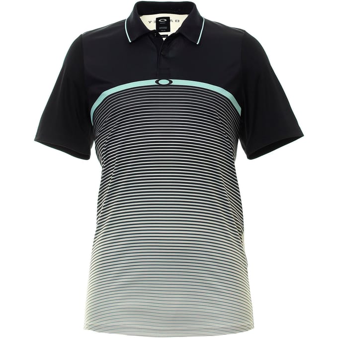 Oakley Zwart Gestreept Ellipse Golf Poloshirt - Heren