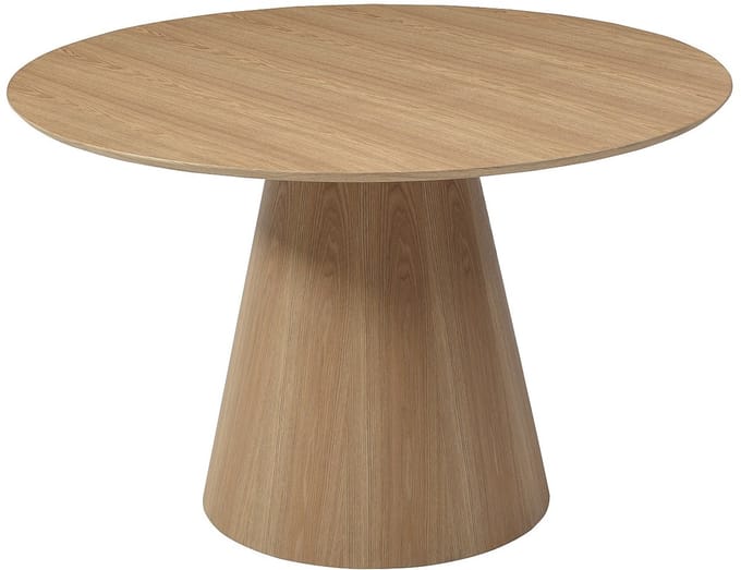 Vente-unique Ronde eettafel 4 personen met eikenfineer - Licht naturel - ANTALIZA