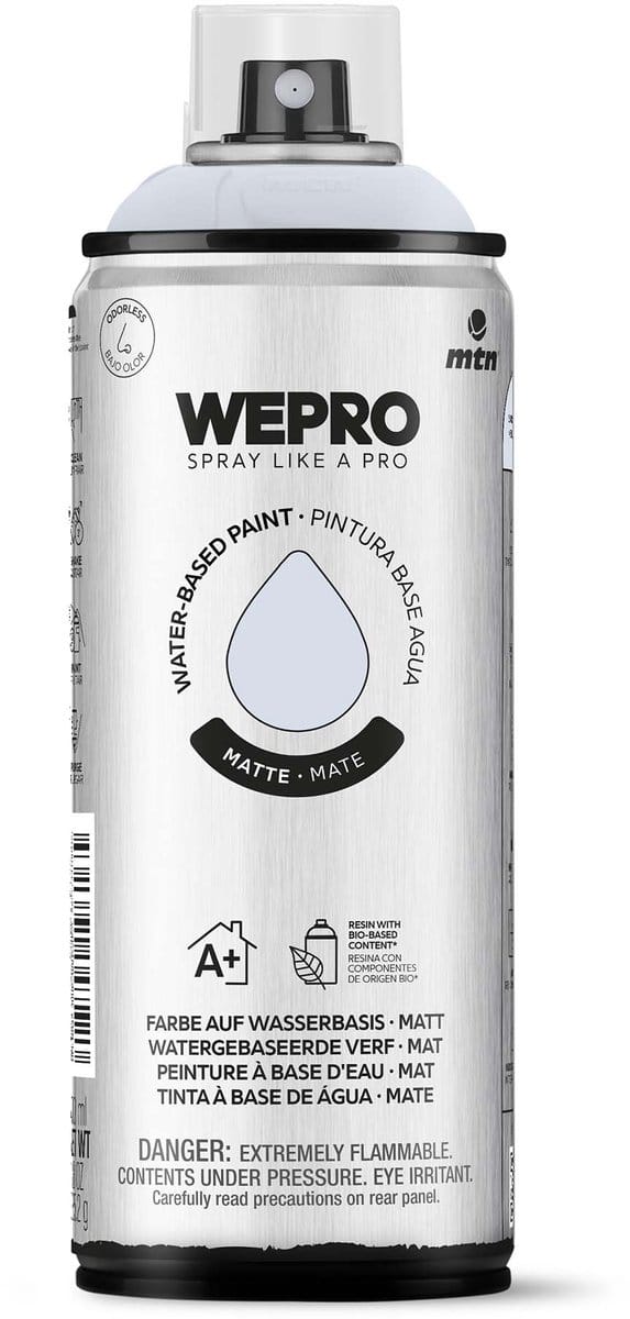 Spuitbus Blauw Santorini Mat MTN WEPRO WATER-BASED PAINT 400ML
