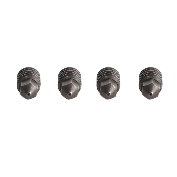 4 STUKS 3D Printer Nozzle 0,4 mm 1,75 Gehard Staal Hittebestendig Printer Extruder Nozzle gray