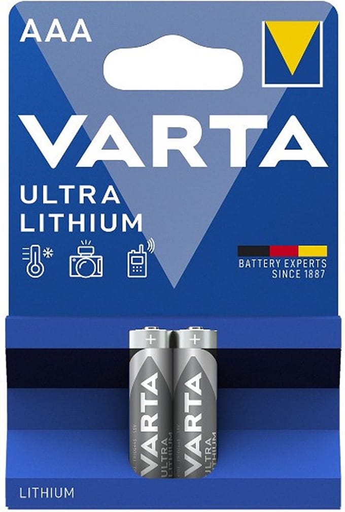 Varta Batterijen - Aaa Micro - Lithium Professioneel - 2 Stuks