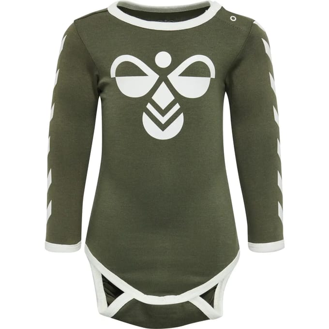 Hummel kinder-flipper-bodystocking met lange mouwen Olive Night