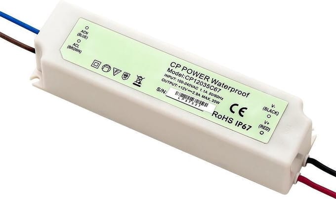Waterproof adapter / voeding 12V / 2.9A 35W