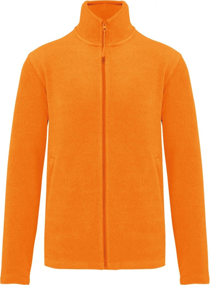 Kariban Microfleece met rits heren K911 - Fluorescent Orange - M