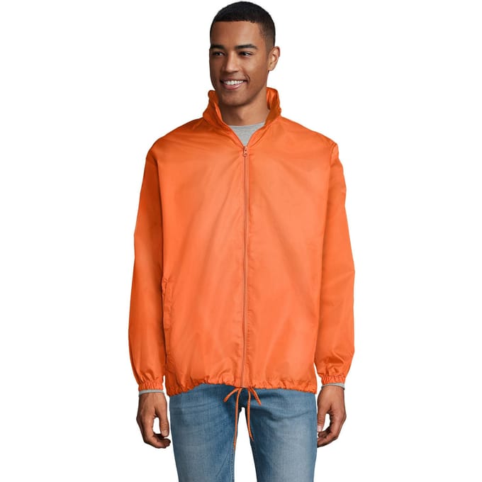 SOLS Unisex windjack met shift voor volwassenen (Oranje)