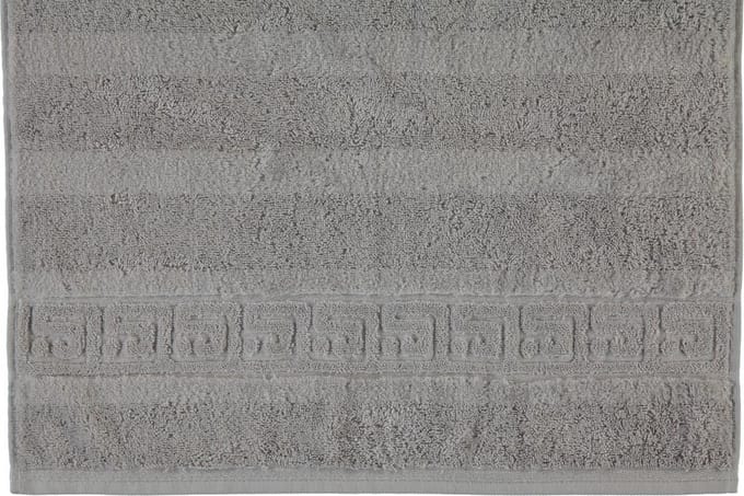 CAWÖ Noblesse Uni Badhanddoek - Zilver - 80x160