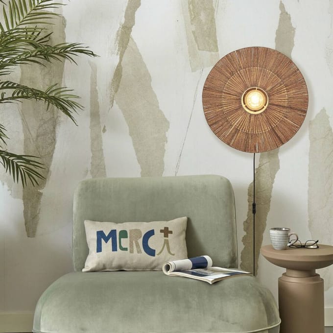 GOOD&MOJO Wandlamp Iguazu - Jute - Ø55cm - Binnen