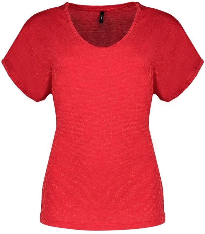 Only Harrie Life T-shirt Met Korte Mouwen Rood M Vrouw