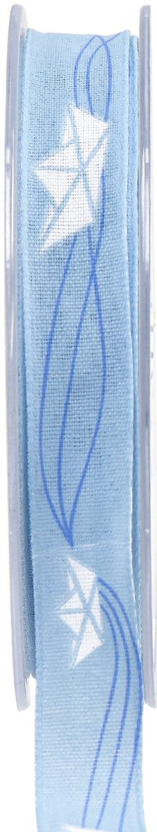 Cadeaulint blauw scheepslint maritiem 15mm 20m
