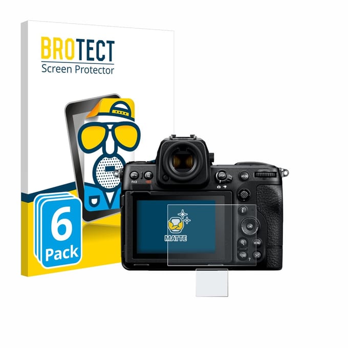 BROTECT - Screenprotector voor Nikon Z 8 (Display + Schouderdisplay) - Folie Beschermfolie matte 6 Stuks