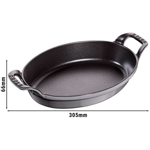 STAUB SPECIALITIES - Bakvorm - ovaal - 240mm - Gietijzer - Grafietgrijs