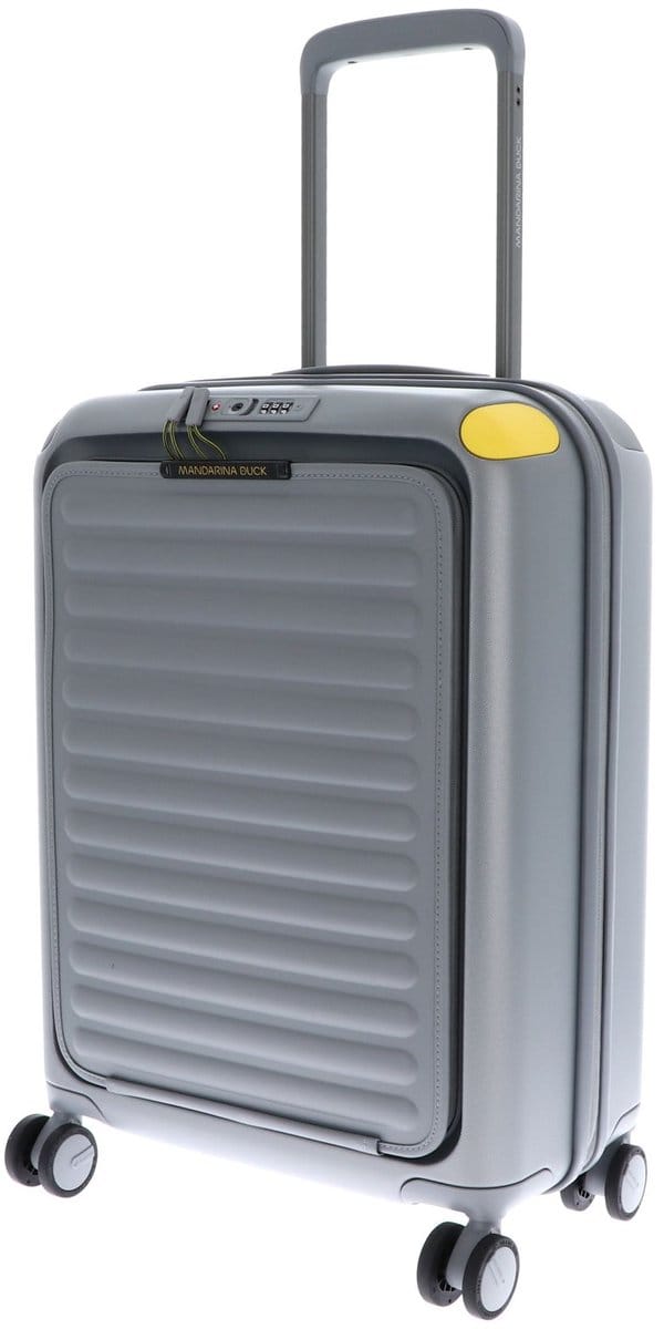 MANDARINA DUCK trolley met laptopvak Smart Duck Trolley Iron Lichtgrijs 53cm