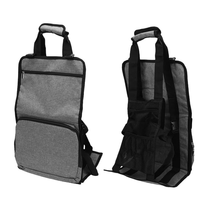PC Toren Draagriem met Handvat Desktop Draagtas met Vakken voor Toetsenbord Kabel Computer Accessoires Polyester black