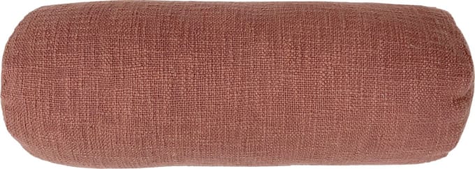Tiseco Home Studio - Kussen (gevuld) COTTON SLUB - SET/2 - 100% katoen - Bolster - 15x45cm - Rust