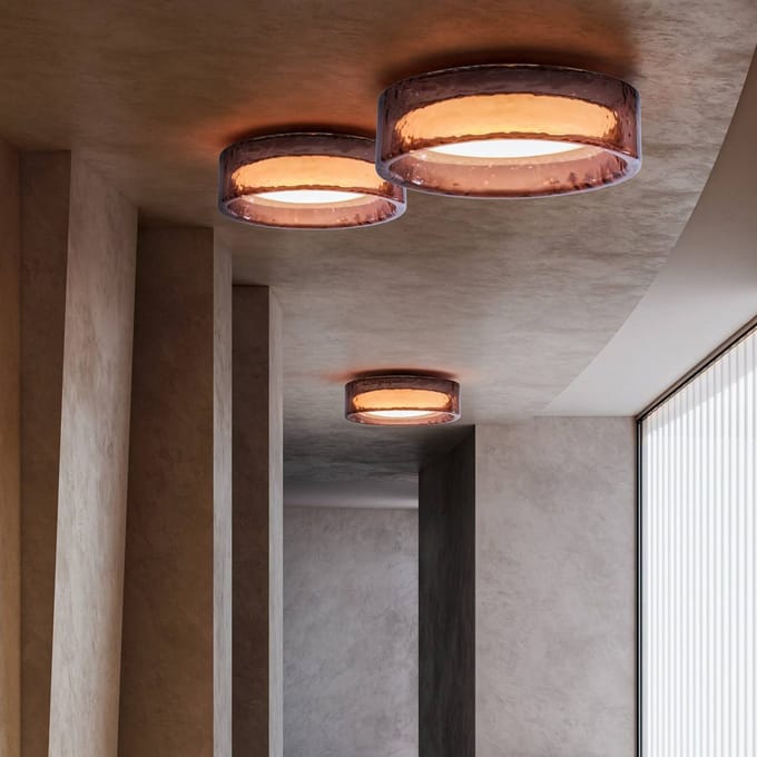 MARSET LED plafondlamp Ringo, Ø 90 cm, rosé, kunststof, CCT