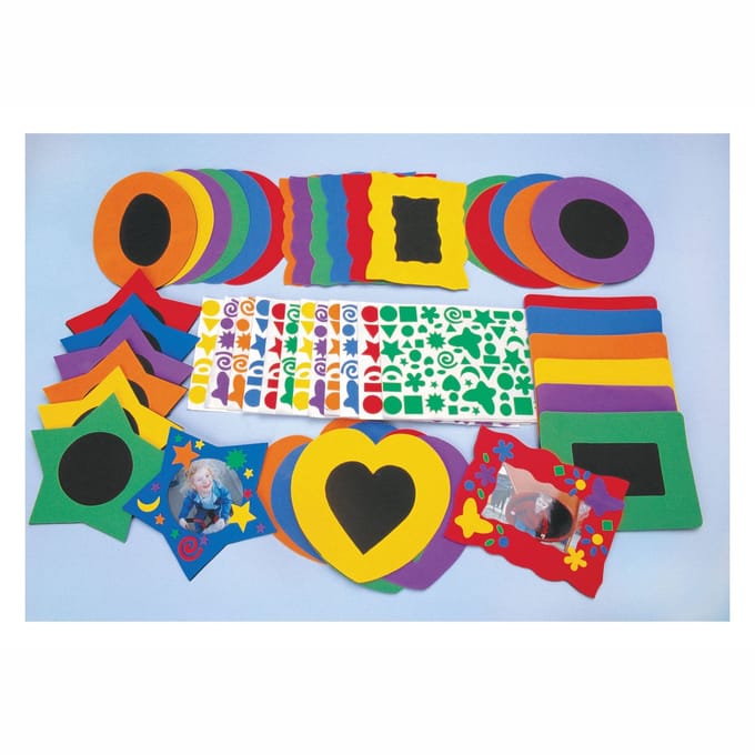 Colorations Foam Photo Frames with Self-Adhesive Foam Stickers 36 pieces
