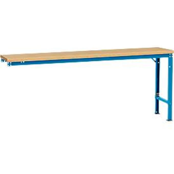 Manuflex aanbouwtafel UNIVERSAL Speciaal, 2000 x 800 mm, multiplex natuur, lichtblauw