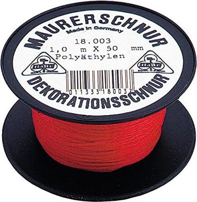 Sterk Polyester Touw Rood 50 Meter Lengte 1.0 Mm Dikte